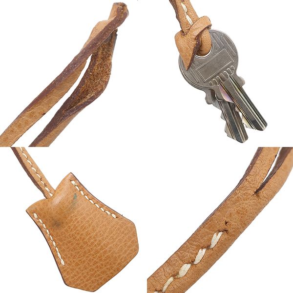 エルメス HERMES ハンドバッグ バーキン35 レザー ヴァッシュリエージュ ナチュラル シルバー金具 茶 □J【中古】
