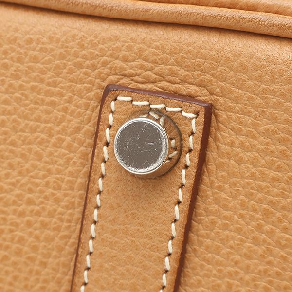 エルメス HERMES ハンドバッグ バーキン35 レザー ヴァッシュリエージュ ナチュラル シルバー金具 茶 □J【中古】