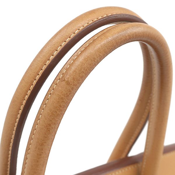 エルメス HERMES ハンドバッグ バーキン35 レザー ヴァッシュリエージュ ナチュラル シルバー金具 茶 □J【中古】