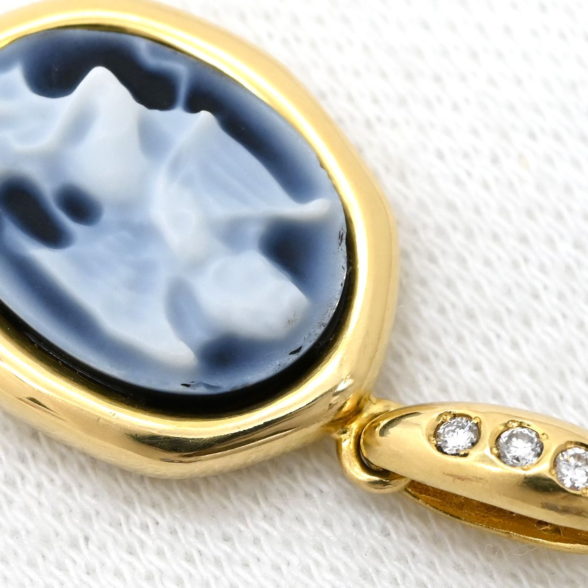 ミキモト MIKIMOTO ペンダントトップ ペルリータ ストーンカメオ イエローゴールド 18K 750 ネックレストップ 【中古】