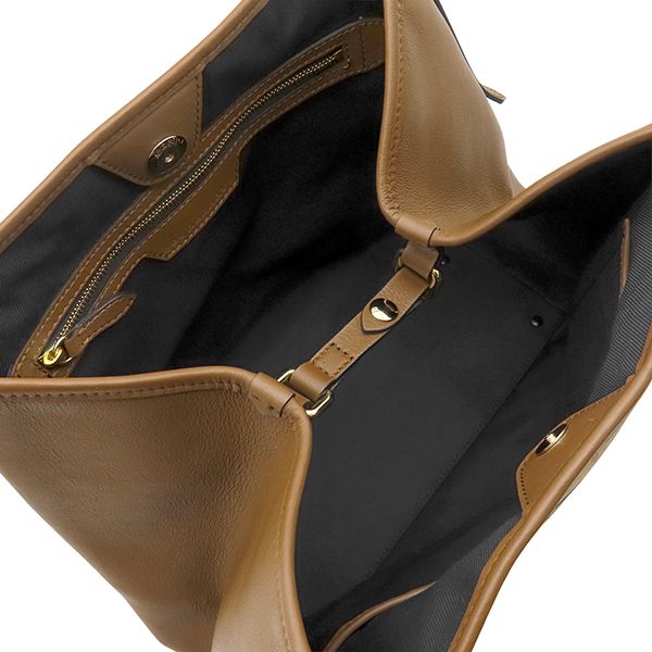 バーバリー BURBERRY トートバッグ ノバチェック キャンバス レザー ベージュ×ブラウン ゴールド金具 Horseferry Canterbury ショルダーバッグ 肩掛け 【中古】