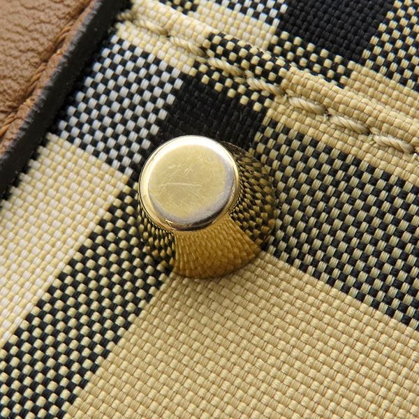 バーバリー BURBERRY トートバッグ ノバチェック キャンバス レザー ベージュ×ブラウン ゴールド金具 Horseferry Canterbury ショルダーバッグ 肩掛け 【中古】