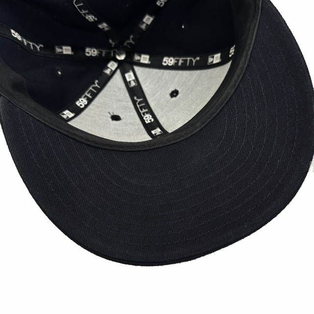 ダブルタップス WTAPS ×NEWERA ニューエラ 59FIFTY LOW PROFILE CAP POLY TWILL ロー プロファイル ロゴ刺繍 ベースボール キャップ 7 5/8 黒ブラック ブランド古着ベクトル 中古▲260612