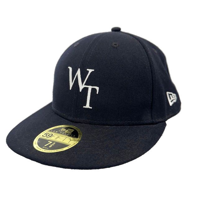 ダブルタップス WTAPS ×NEWERA ニューエラ 59FIFTY LOW PROFILE CAP POLY TWILL ロー プロファイル ロゴ刺繍 ベースボール キャップ 7 5/8 黒ブラック ブランド古着ベクトル 中古▲260612