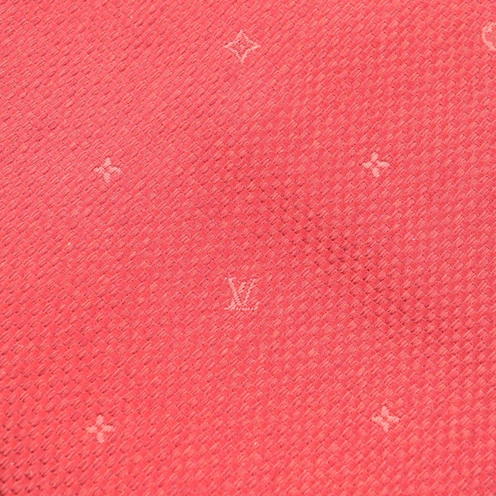 【中古】LOUIS VUITTON ルイ・ヴィトン M78580 ネクタイ グラヴァット・モノグラム レイン シルク100パーセント ファッション小物 レディース メンズ レッド ブランド