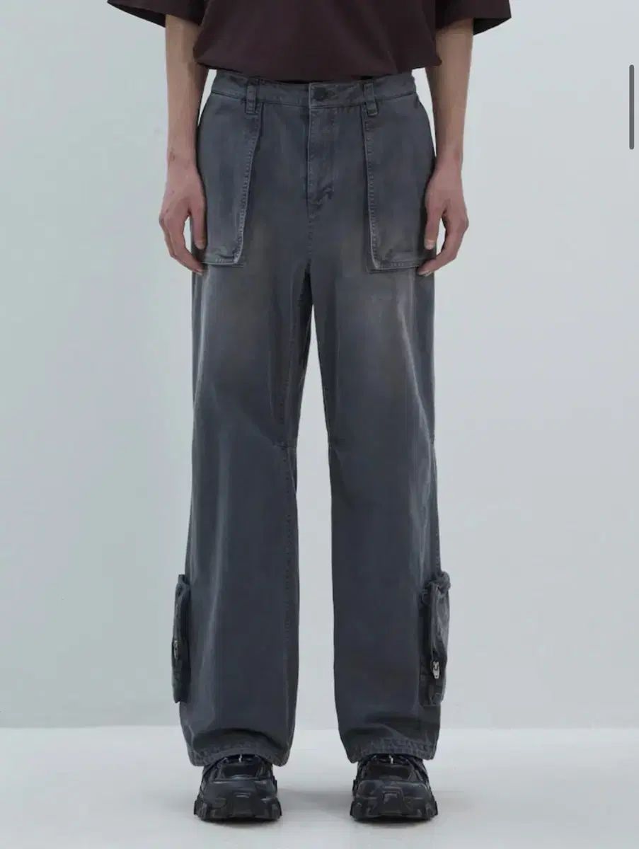 Juun.J 25ss コットン ダイング マック パンツ - ブラック