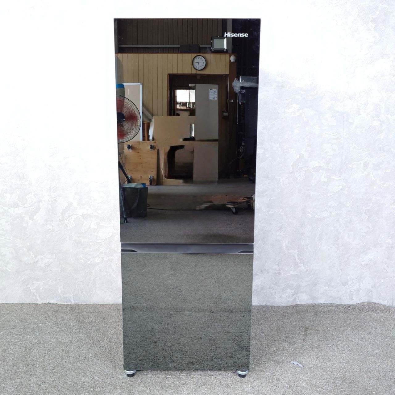 【2025年製】 極美品 Hisense ハイセンス ミラータイプ 冷凍冷蔵庫 HR-G16AM 162L