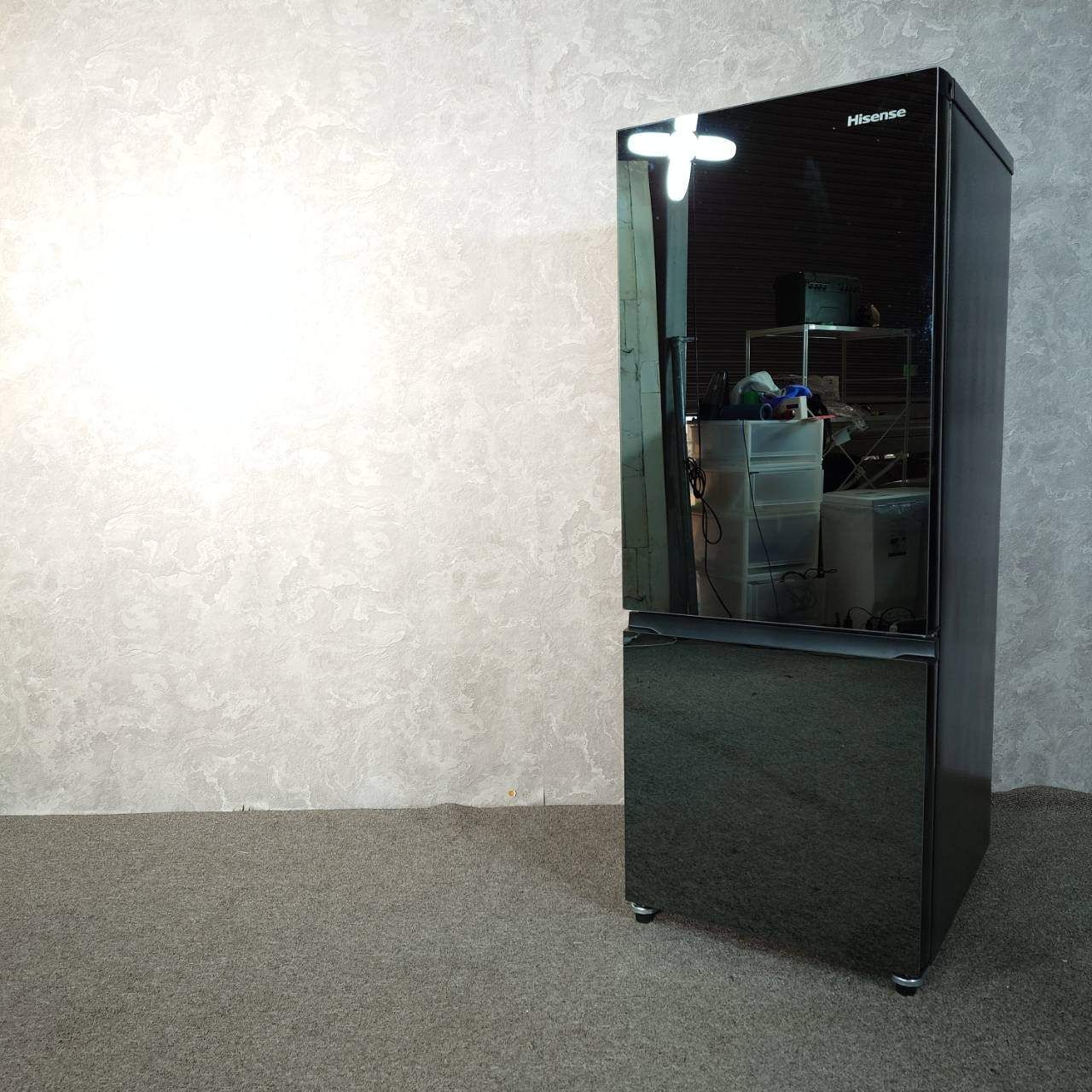 【2025年製】 極美品 Hisense ハイセンス ミラータイプ 冷凍冷蔵庫 HR-G16AM 162L