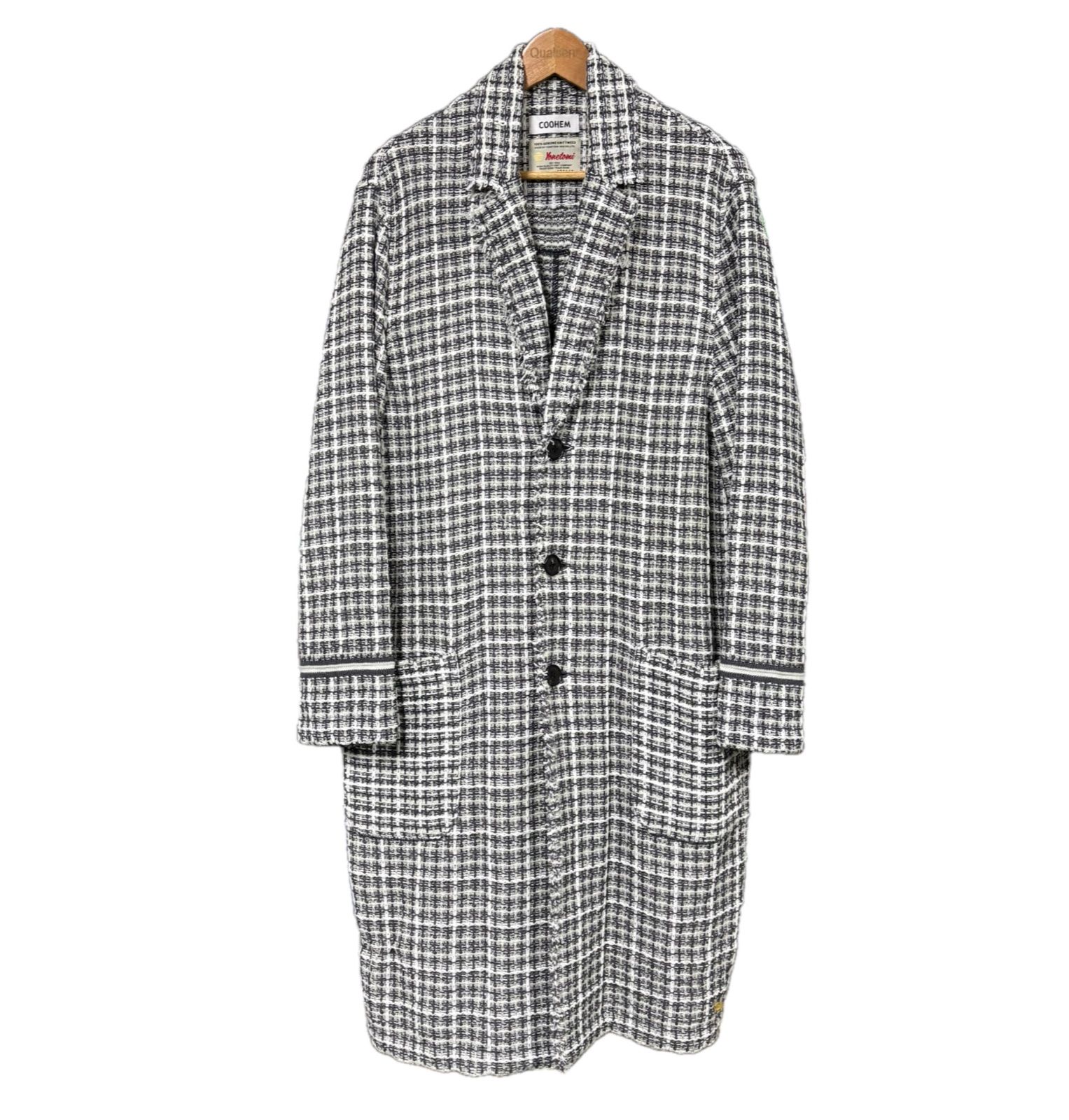 COOHEM YONETOMIニット　チェスターコート　ガウン　SIZE 50