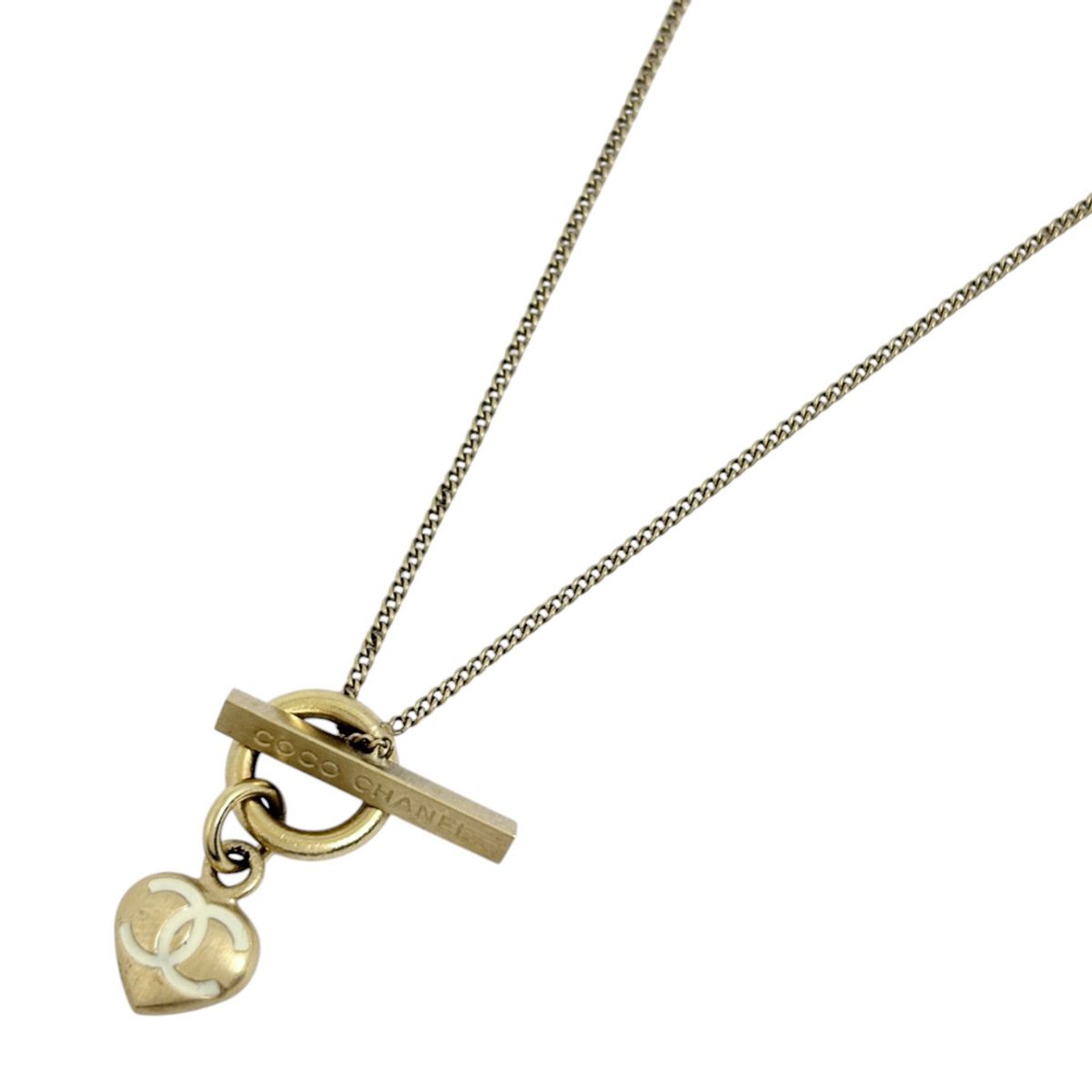 シャネル CHANEL ココシャネル ネックレス ハート ネックレス GP ゴールド レディース 【中古】