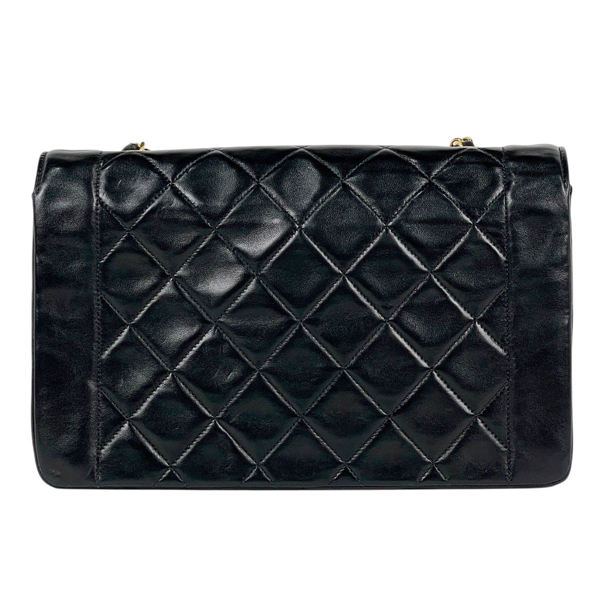 シャネル CHANEL ダイアナ マトラッセ シングルフラップ チェーン ショルダーバッグ ココマーク ショルダーバッグ レザー ブラック A01164 レディース 【中古】