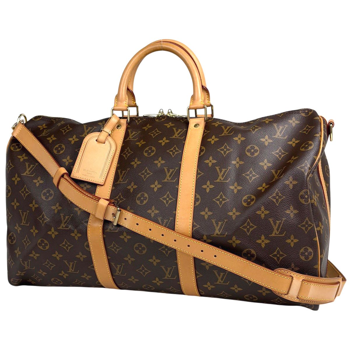 ルイ・ヴィトン Louis Vuitton キーポル バンドリエール50 2WAY ショルダーバッグ ボストンバッグ モノグラム ブラウン M41416 レディース 【中古】