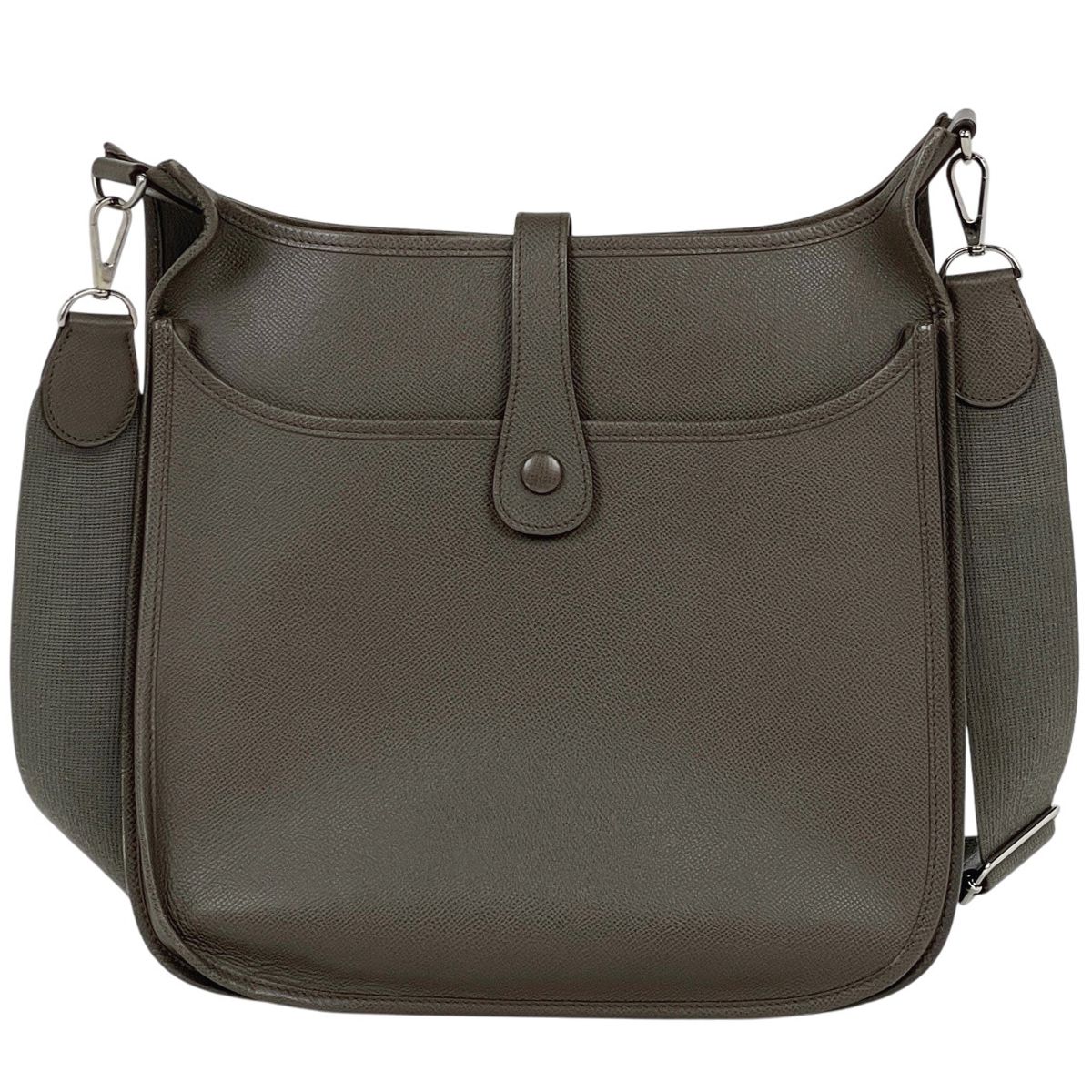 エルメス HERMES エヴリン2 PM パンチング Hロゴ ショルダーバッグ ヴォーエプソン ブラウン O レディース 【中古】