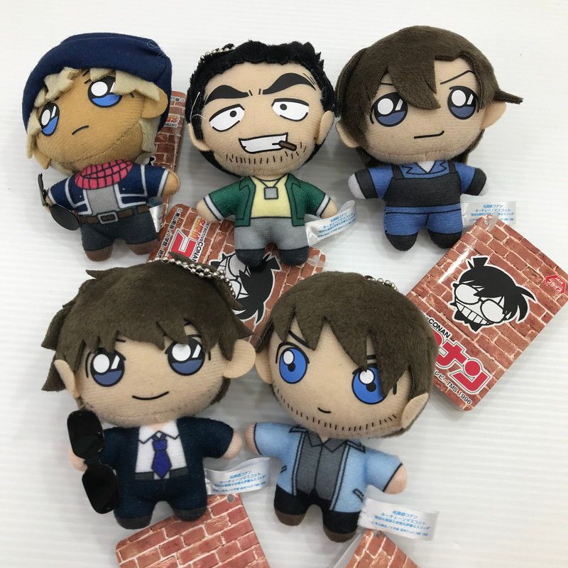 【中古美品】 名探偵コナン マスコットキーチェーン 警察学校組 松田 萩原 安室 伊達 スコッチ 5種セット セガ 【052-260526-ti-10-tag】