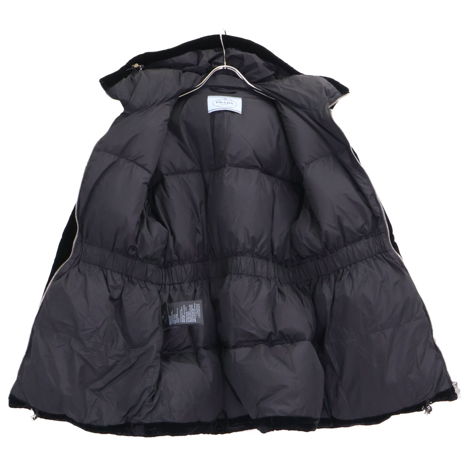 PRADA プラダ 【美品/国内正規/24年製】292214 トライアングルロゴ ベルベット フーディダウンジャケット 42 PRADA プラダ 【美品/国内正規/24年製】292214 トライアングルロゴ ベルベット フーディダウンジャケット 42