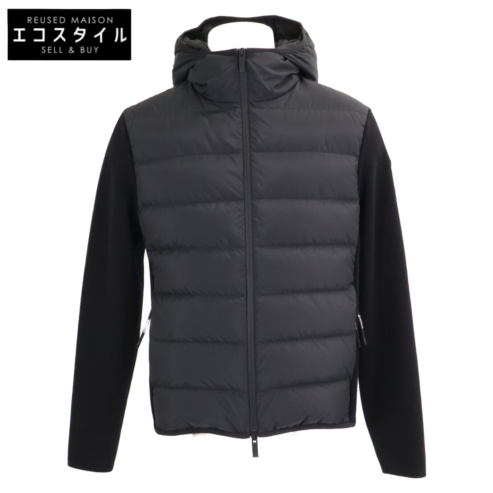 MONCLER　モンクレール　【美品/23年製】J20919B00010 CARDIGAN TRICOT ニット/ナイロン切替 フーディダウンジャケット　S