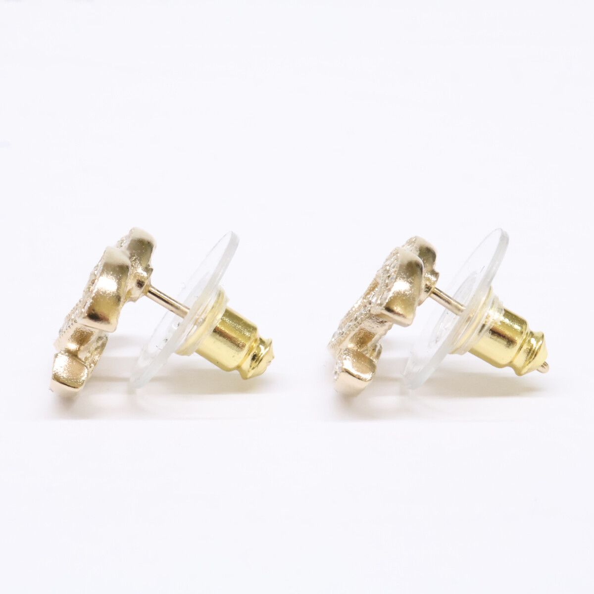 CHANEL　シャネル　【美品】F24V ココマーク ラインストーン スタッド