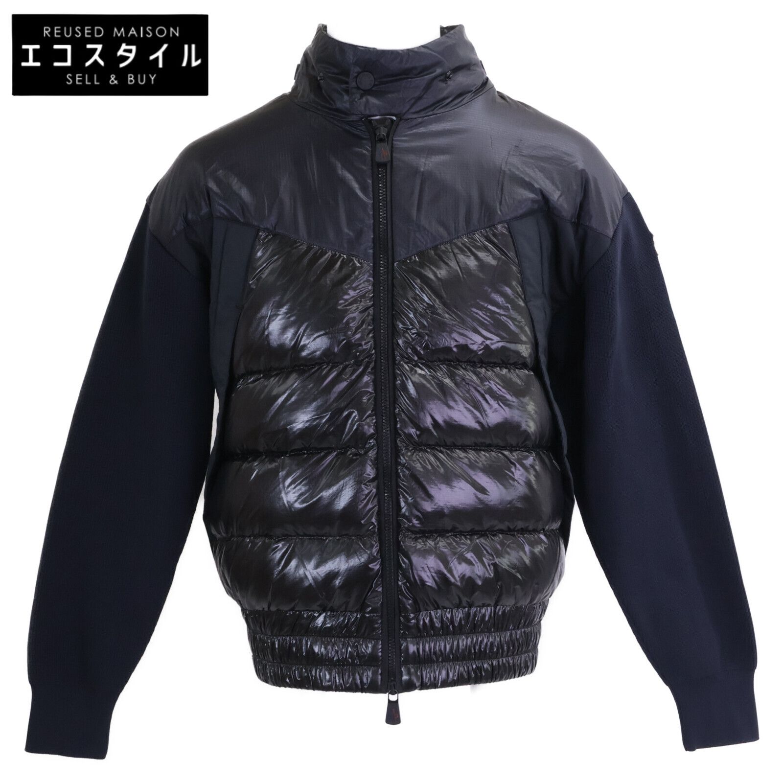 MONCLER　モンクレール　GRENOBLE グルノーブル G20979B00006 CARDIGAN TRICOT ナイロン/ニット切替 ダウンジャケット　M