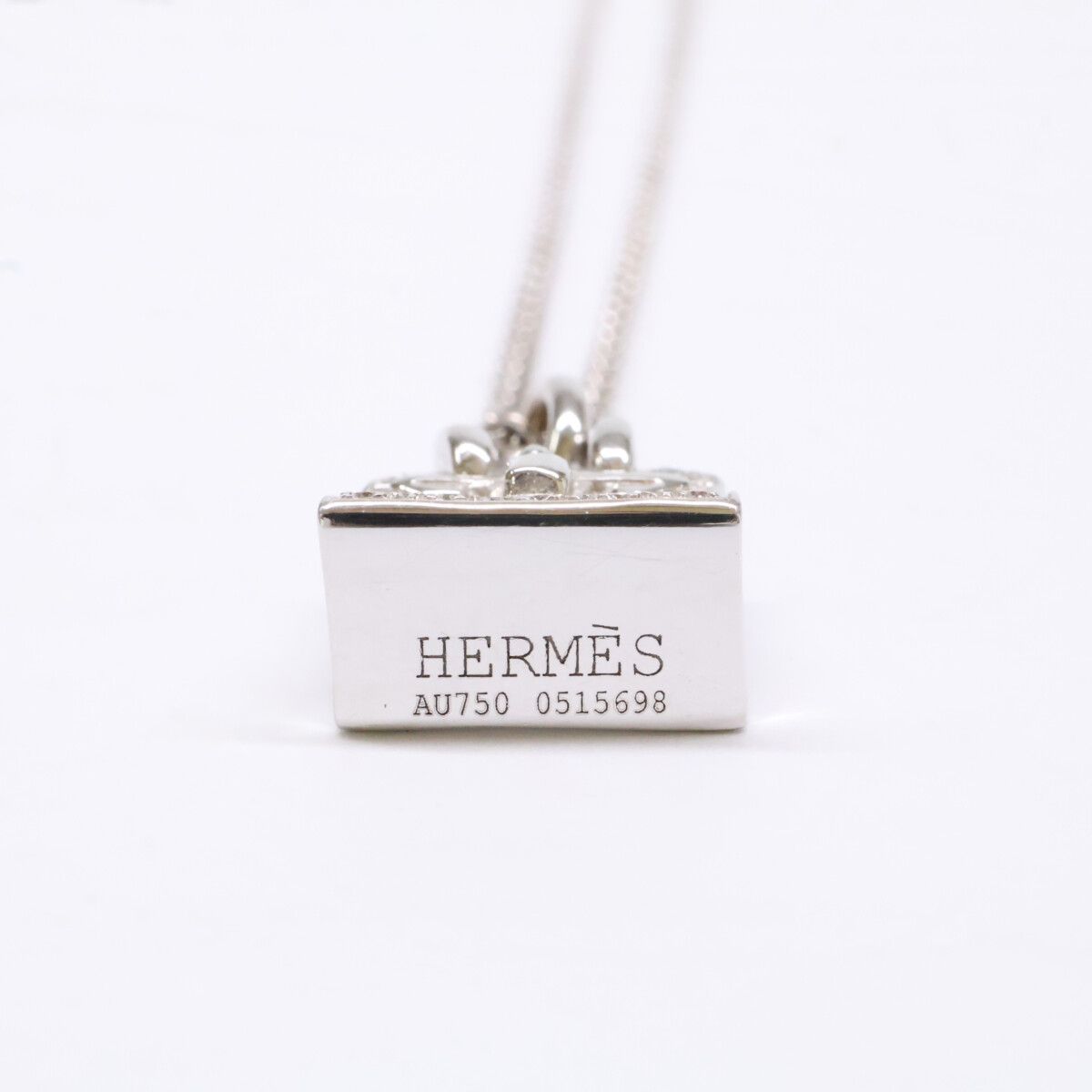 HERMES　エルメス　750WG バーキン アミュレット ダイヤモンド