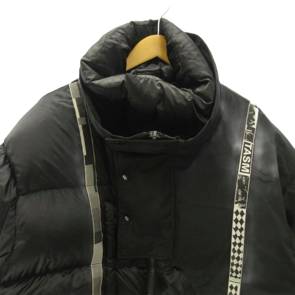 ファセッタズム FACETASM 17AW テープデザインダウンジャケット ジップアップ 変形デザイン 5 黒 ブラック CHG-JK-U04 0612