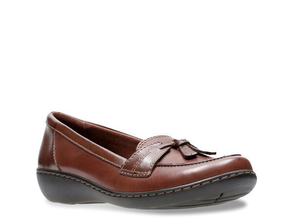 クラークス レディース シューズ スリッポン・ローファー Clarks Ashland Bubble Loafer Dark Brown ブラウン