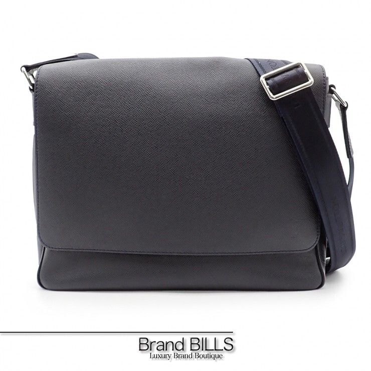 美品 LOUIS VUITTON ルイ・ヴィトン ロマンMM ショルダーバッグ メッセンジャーバッグ M32624 タイガ ネイビー ボレアル メンズ