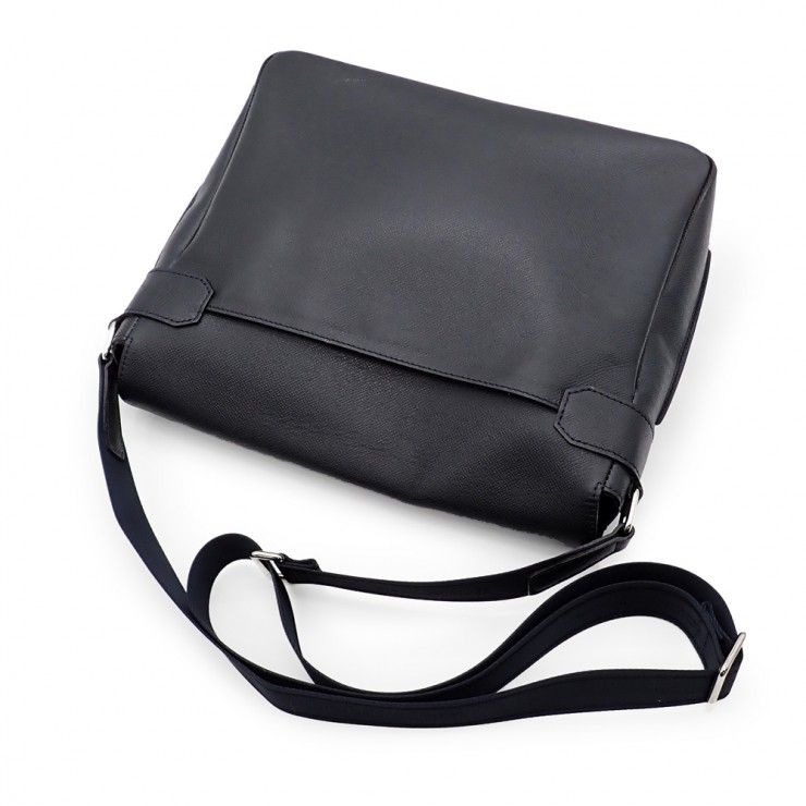 美品 LOUIS VUITTON ルイ・ヴィトン ロマンMM ショルダーバッグ メッセンジャーバッグ M32624 タイガ ネイビー ボレアル メンズ