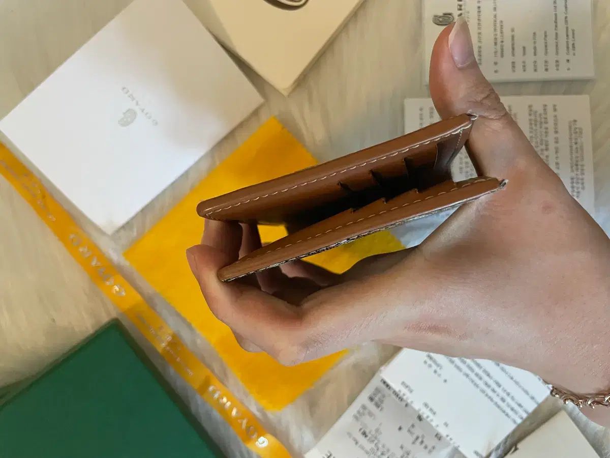 Masion Goyard ゴヤール BIGトゥワール ブラック/タン 二つ折り財布 百貨店購入