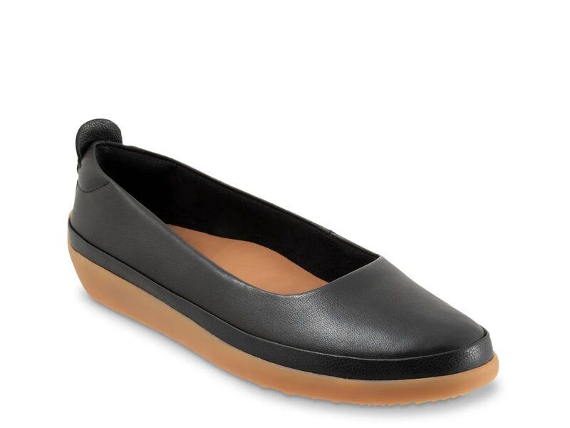 ソフトウォーク レディース シューズ スリッポン・ローファー Softwalk Disa SlipOn Black Leather ブラック