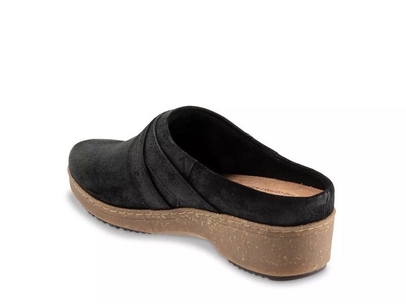 ソフトウォーク レディース シューズ サンダル Softwalk Asmara Clog Black Suede ブラック