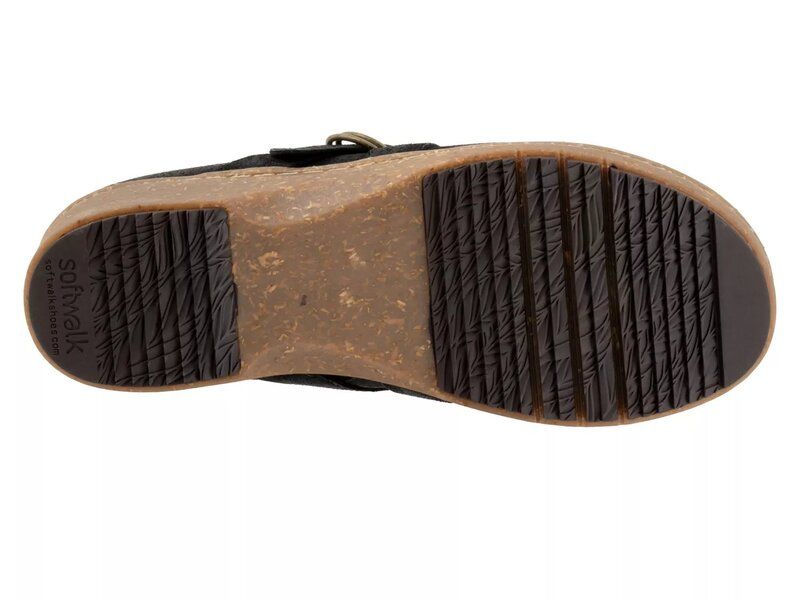ソフトウォーク レディース シューズ サンダル Softwalk Asmara Clog Black Suede ブラック