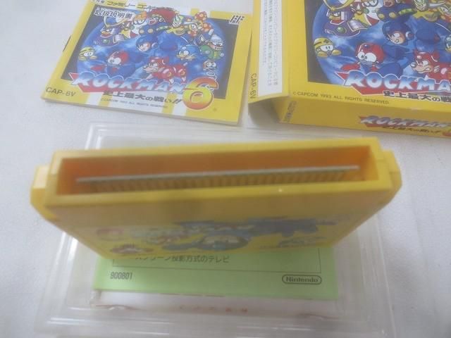 ゲーム ファミコン ソフト ロックマン6 史上最大の戦い 箱 ハガキ 説明