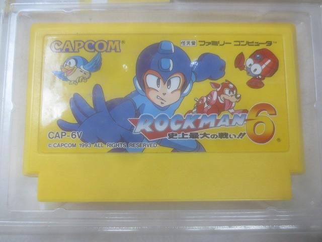 ゲーム ファミコン ソフト ロックマン6 史上最大の戦い 箱 ハガキ 説明