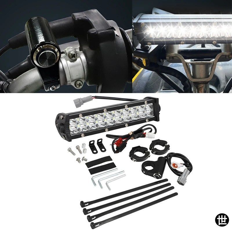 オートバイLEDライトバー 7/8インチハンドルバー CRF XR RM KX KLX TTR PW SSR APOLLO TAO TAO SDG 50CC-125CC ダートピットバイク用 60W 2