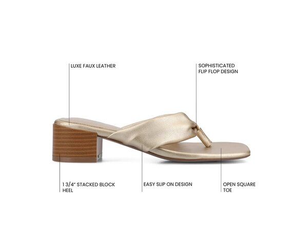 ジャーニー レディース シューズ サンダル Journee Seelah Sandal Champagne シャンパン