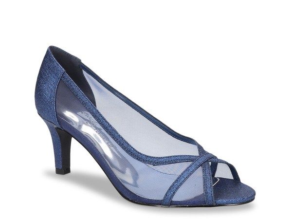 イージーストリート レディース シューズ パンプス Easy Street Picaboo Pump Navy Glitter ネイビー
