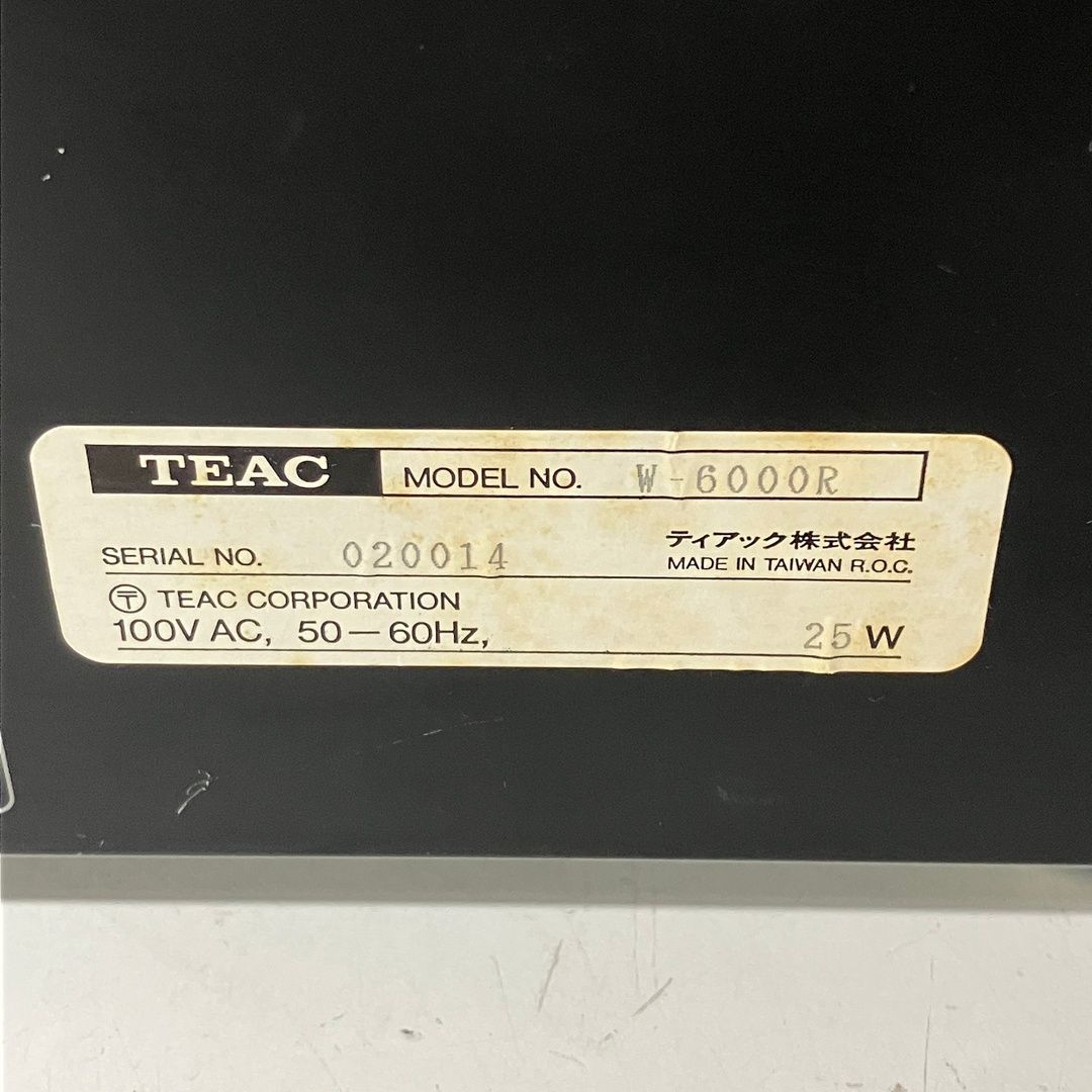 TEAC W-6000R ダブルカセットデッキ ティアック 音響機器 中古