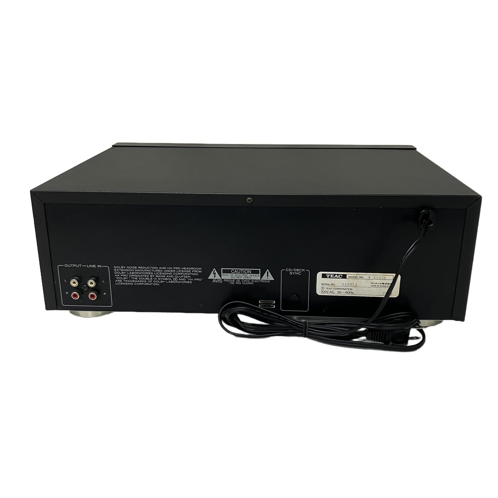 TEAC W-6000R ダブルカセットデッキ ティアック 音響機器 中古