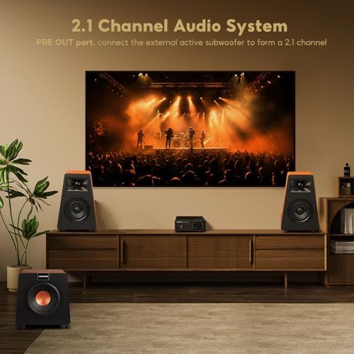 AIYIMA A07 Premium TPA3255 パワーアンプ 300Wx2 D級ステレオデジタルオーディオアンプ 2.0chアンプ パッシブスピーカー用ホームオーディオ（A07＋DC32V電源アダプター）Ju