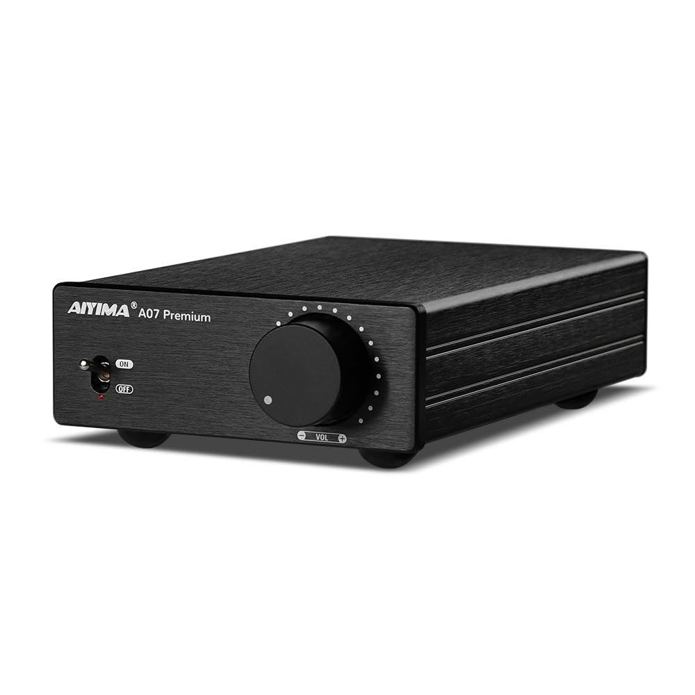 AIYIMA A07 Premium TPA3255 パワーアンプ 300Wx2 D級ステレオデジタルオーディオアンプ 2.0chアンプ パッシブスピーカー用ホームオーディオ（A07＋DC32V電源アダプター）Ju