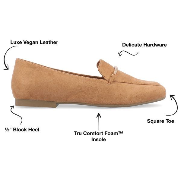 ジュルネ コレクション レディース シューズ スリッポン・ローファー Journee Collection Wrenn Loafer Light Brown ブラウン