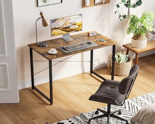 ODK デスク 机 pcデスク 幅100cm ゲーミングデスク パソコンデスク シンプル ?子 computer desk 学習机 コンパクト ワークデスク ??? 在宅ワーク おしゃれ 組立簡単 ビンテージｍａ