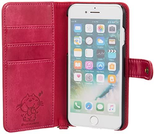 水森亜土 手帳型iPhoneケース SE[第2世代]/8/7/6S/6対応 ハナ ピンクｍａ