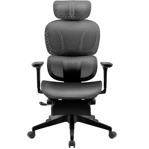 FLEXISPOT オフィスチェア デスクチェア C7 人間工学 エルゴノミクスチェア メッシュチェア 独立型ランバーサポート リクライニング可能 シンクロロッキング 座面奥行調整可能 2Dヘッドレスト 4Dアームレスト フットレスト付き C7 Lite ｍａ
