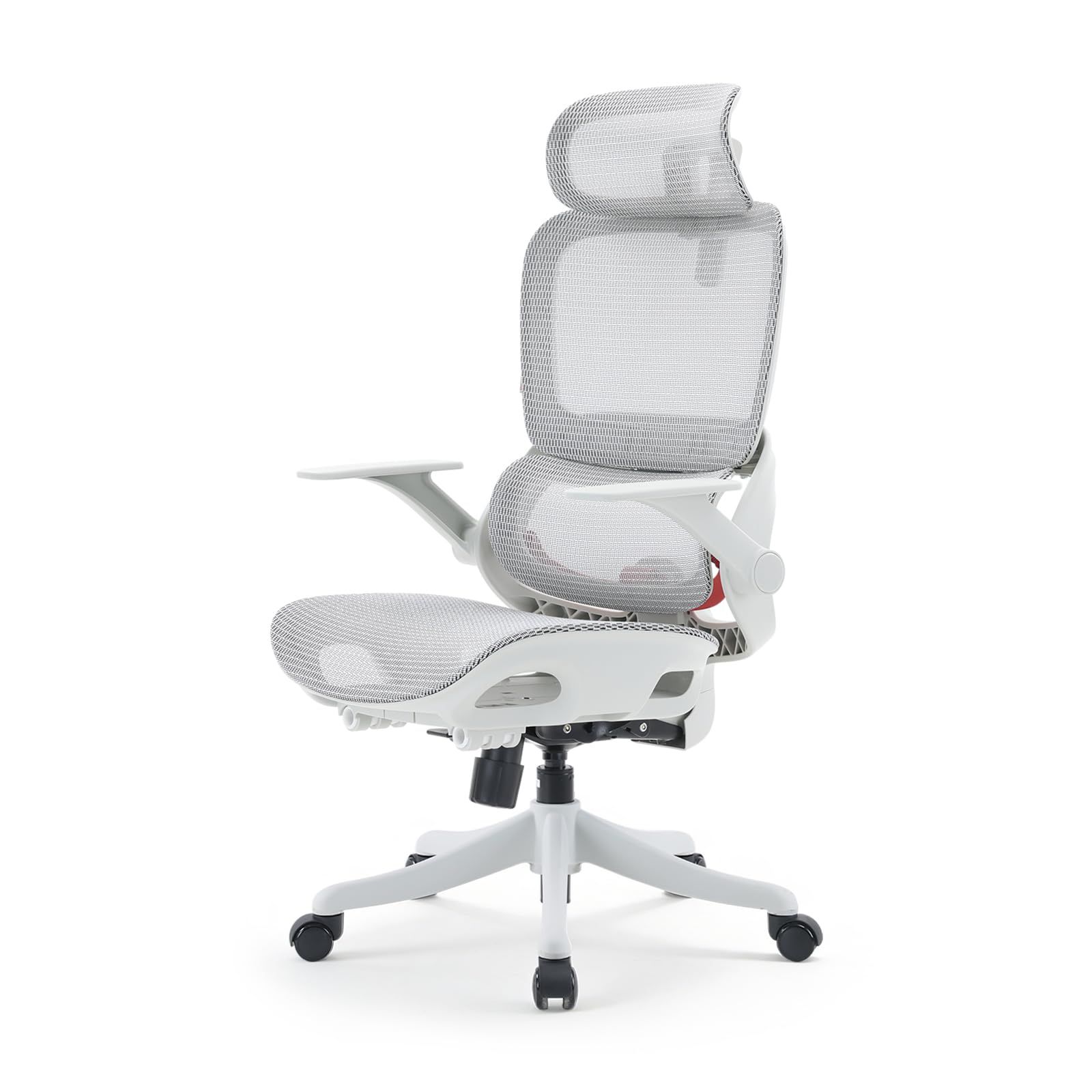 SIHOO B100 オフィスチェア デスクチェア メッシュチェア 人間工学 疲れない 独立式ランバーサポート 2Dアームレスト 2Dヘッドレスト 133°リクライニング pcチェア パソコン ワーク 事務椅子 通気性に優れ オフィス 在宅ワーク (はいいｍａ