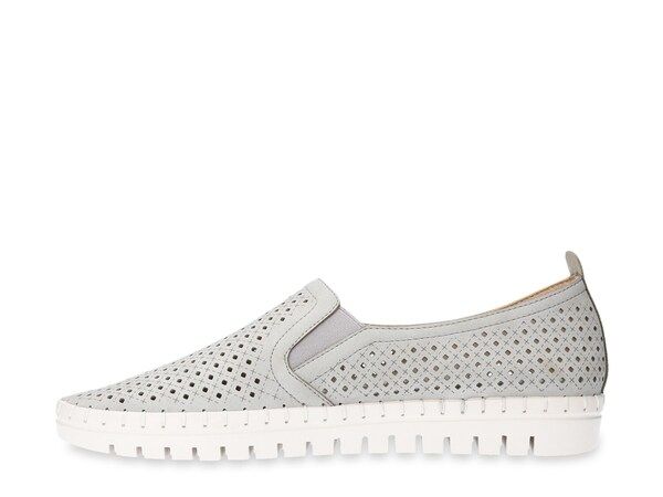 イージーストリート レディース シューズ スリッポン・ローファー Easy Street Fresh SlipOn Grey Faux Leather グレー