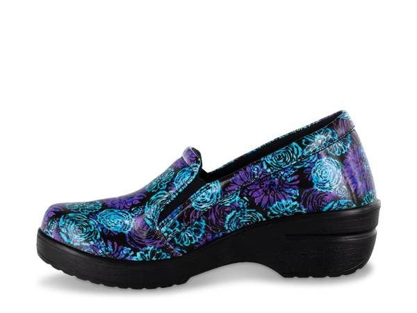 イージーストリート レディース シューズ スリッポン・ローファー Easy Works by Easy Street Leeza Work SlipOn BlackMulticolor Floral イージーストリート レディース シューズ スリッポン・ローファー Easy Works by Easy Street Leeza Work SlipOn BlackMulticolor Floral