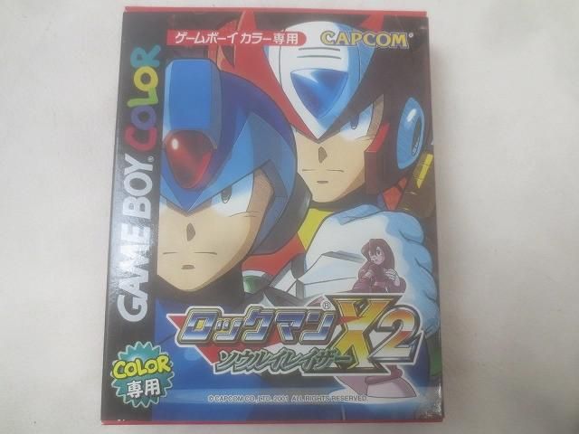 良品 ゲーム ゲームボーイ ソフト カラー ロックマンX2 ソウルイレイザー 箱 説明書 ハガキ 付き