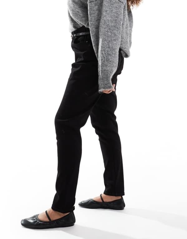 エイソス レディース ボトムス デニムパンツ ジーンズ ASOS Curve ASOS DESIGN Curve skinny jeans in clean Clean black ブラック