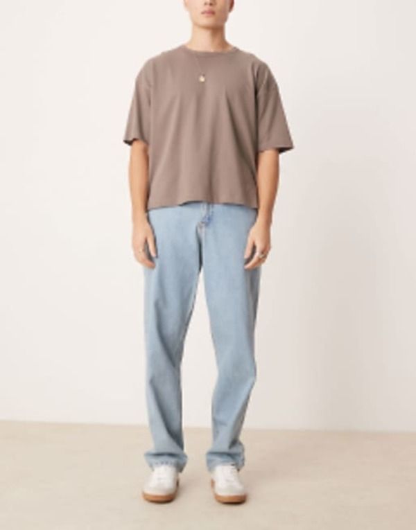エイソス メンズ ボトムス デニムパンツ ジーンズ ASOS DESIGN Essential baggy jeans in light stone wash LIGHT WASH BLUE ブルー